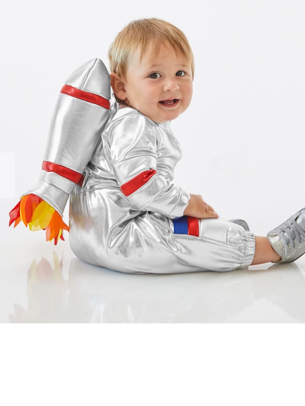 Pottery Barn Baby Astronaut Jumpsuit with Rocket Halloween Costume 12-24 Months